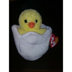 Ty Beanie Baby Retired Error "Eggbert" The Hatching Baby Chick